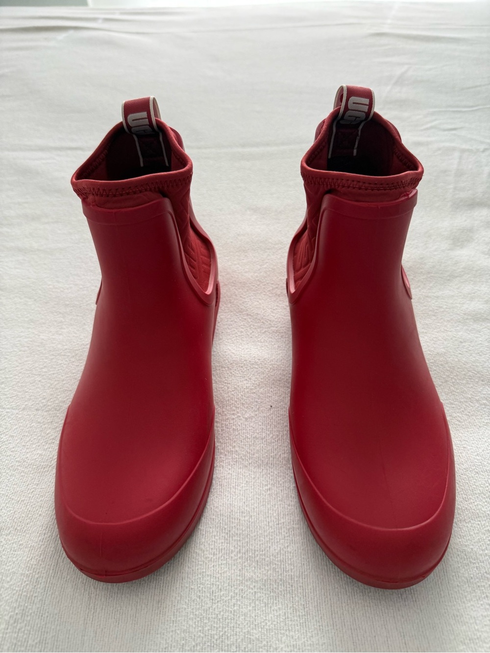 UGG Chevonne Red Waterproof Ankle Rain Boots